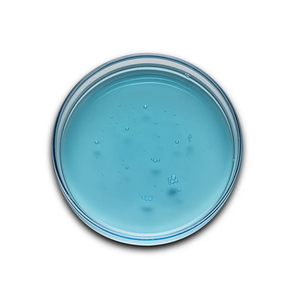 clear blue product swatch
